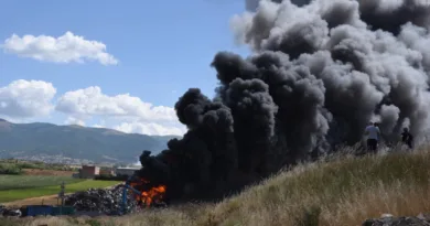 Гори депонија во Визбегово