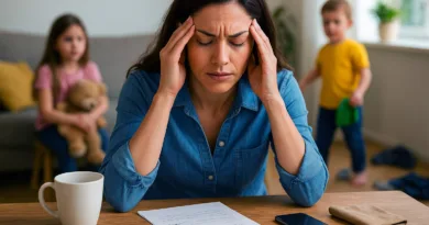 Македонска семејна жена со деца во позадина