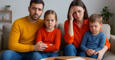 семејство со финансиски проблеми млад брачен пар маж жена машко и женско дете